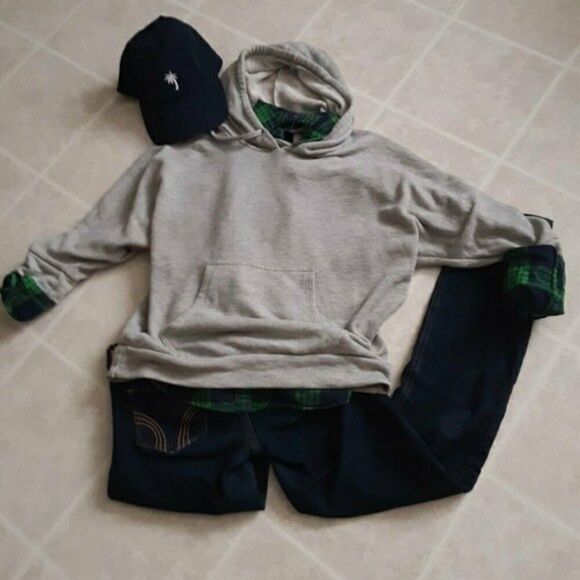 wet seal Gray 3/4 Sleeve Sweatshirt Small Y2k basic essential comfy Clean Girl - Picture 5 of 12